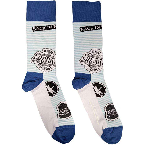 AC/DC Blue Icons Ankle Socks