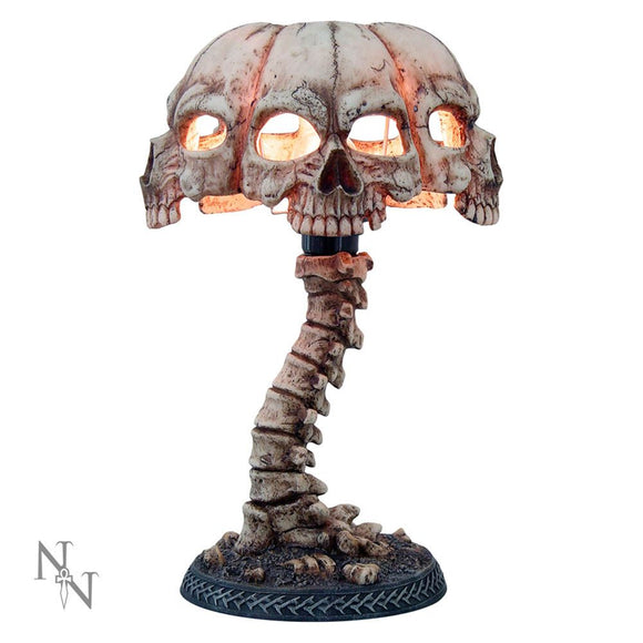 Atrocity Natural Bone Skull and Spine Lamp