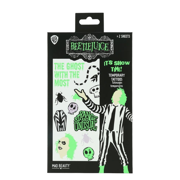 Beetlejuice Glow-In-The-Dark Temporary Tattoos