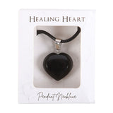 Black Obsidian Crystal Heart Necklace