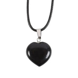 Black Obsidian Crystal Heart Necklace