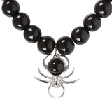 Black Obsidian Spider Bracelet