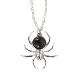 Black Obsidian Spider Necklace