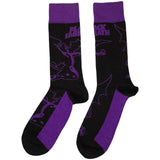 Black Sabbath Ankle Socks: Purple Logo & Demon