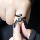 Black Snake Adjustable Ring