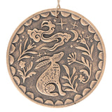 Bronze Midnight Hare Terracotta Plaque