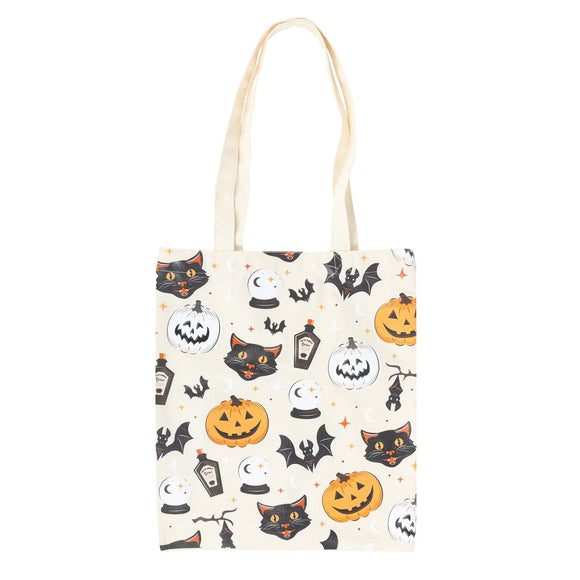 Cat and Pumpkin Tote Bag