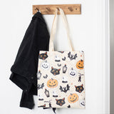 Cat and Pumpkin Tote Bag