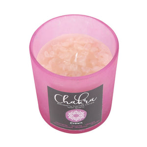 Crown Chakra, Blackberry, Quartz Candle