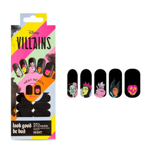 Disney Villains Heat Change Nail Stickers