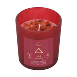 Fire Element, Juniper Berry Agate Crystal Candle