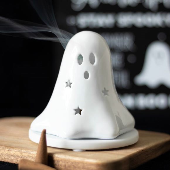 Ghost Tealight and Incense Cone Holder