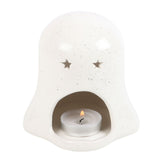 Ghost with Pumpkin Tealight Candle Holder