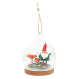 Gnome Glass Dome Bauble