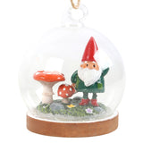 Gnome Glass Dome Bauble