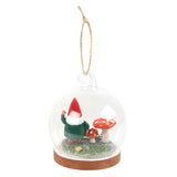 Gnome Glass Dome Bauble