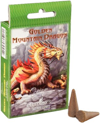 Golden Mountain Dragon - Opium Incense Cones