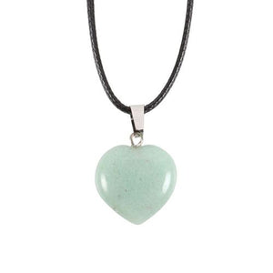 Green Adventurine Crystal Heart Necklace