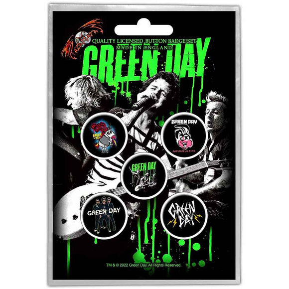 Green Day Button Badge Set: Revolution