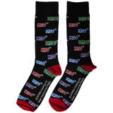 KISS Unisex Ankle Socks: Coloured Logos Pattern