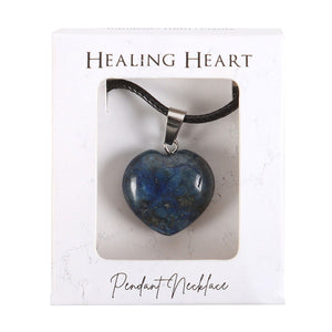 Lapis Lazuli Crystal Heart Necklace