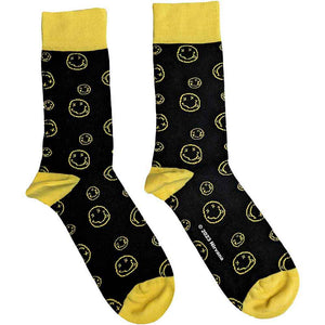 Nirvana Ankle Socks: Yellow Happy Faces