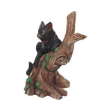 Onyx Cat in Tree Figurine