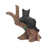 Onyx Cat in Tree Figurine