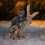 Onyx Cat in Tree Figurine