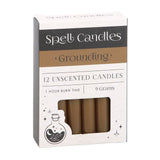 Pack of 12 Brown Grounding Spell Candles