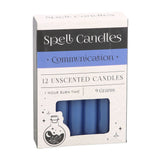 Pack of 12 Communication Blue Spell Candles