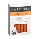 Pack of 12 Orange Attraction Spell Candles