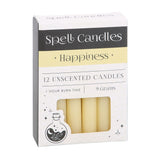 Pack of 12 Yellow Happiness Spell Candles