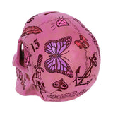 Pink Tattoo Fund Skull Money Box