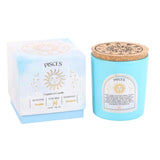 Pisces Zodiac, Gardenia, Aquamarine Crystal Candle