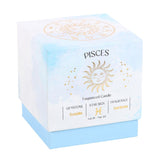 Pisces Zodiac, Gardenia, Aquamarine Crystal Candle