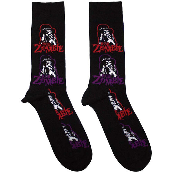 Rob Zombie Face Pattern Socks