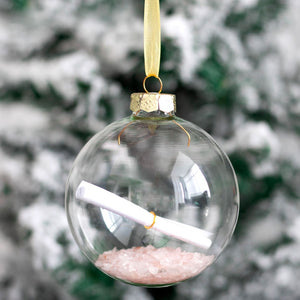 Rose Quartz Crystal Manifestation Christmas Bauble Kit