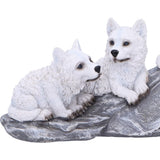 Winter Litter White Wolf Ornament