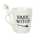 Basic Witch White Mug and Spoon Set