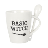 Basic Witch White Mug and Spoon Set