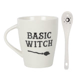 Basic Witch White Mug and Spoon Set