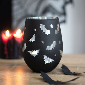 Bat Pattern Stemless Glass