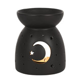 Black Crescent Moon Wax & Oil Burner