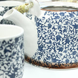 Blue Pattern Herbal Teapot & Cup Set