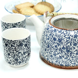 Blue Pattern Herbal Teapot & Cup Set