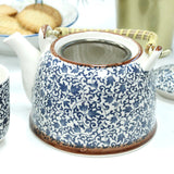 Blue Pattern Herbal Teapot & Cup Set