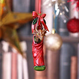 Christmas Stocking Dragon Hanging Ornament by Anne Stokes