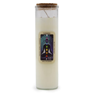 Cleansing Spell Candle with White Jasper