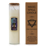 Cleansing Spell Candle with White Jasper